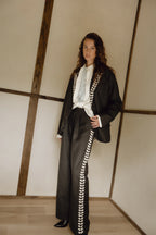 Hand-Embroidered Organic Wool Blazer Luxe