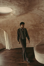 Hand-Embroidered Merino Wool Cardigan