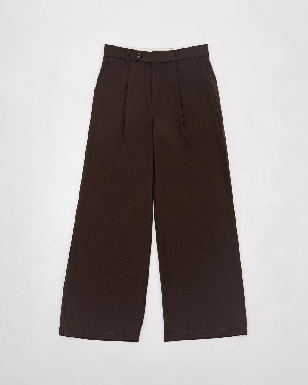 Straight Leg Trousers With Embroidered Belt - Rich Earth
