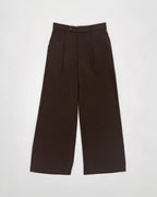 Straight Leg Trousers With Embroidered Belt - Rich Earth