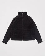 Hand-Pleated Twill Windbreaker Jacket - Black