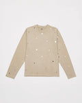Hand-Embroidered Mirror Long Sleeve T-Shirt - Vanilla Ice