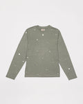 Hand-Embroidered Mirror Long Sleeve T-Shirt - Shadow
