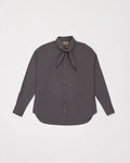 Hand-Embroidered Scarf Shirt - Dusty Violet