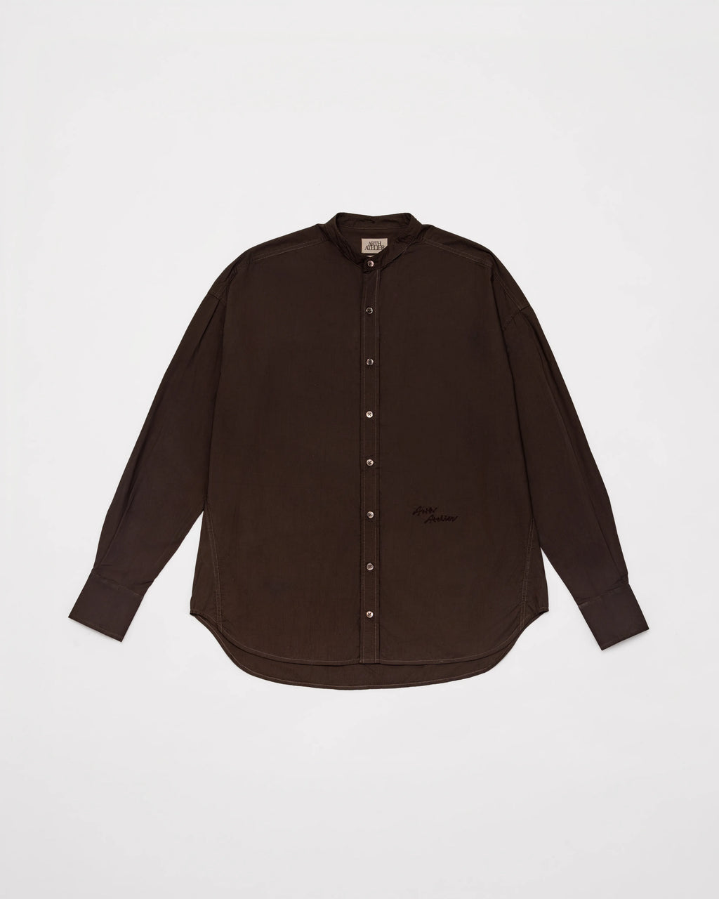 Hand-Embroidered Scarf Shirt - Rich Earth