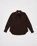 Hand-Embroidered Scarf Shirt - Rich Earth
