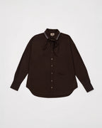 Hand-Embroidered Scarf Shirt - Rich Earth