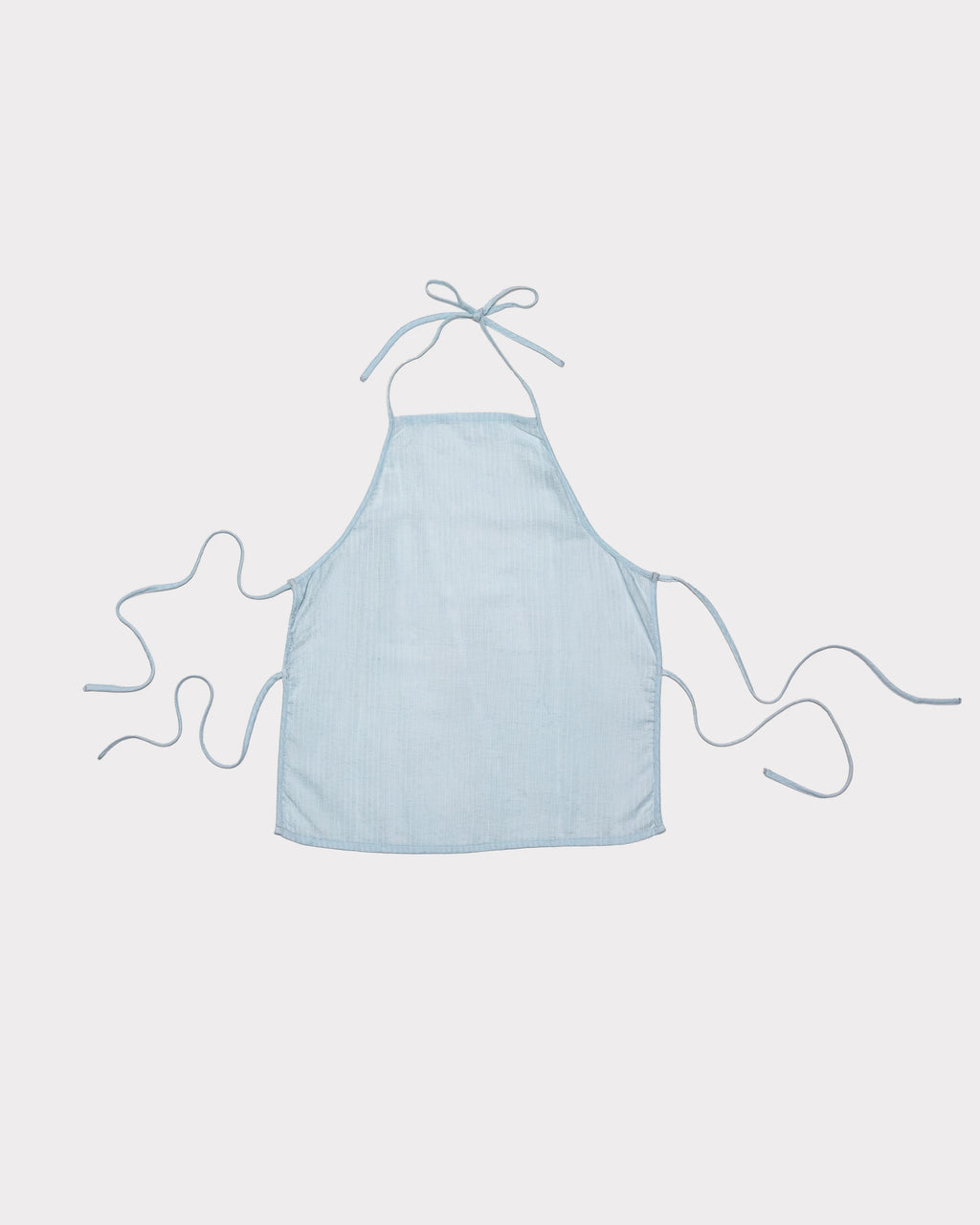 Hand-Embroidered Layered Apron Top - Delicate Blue