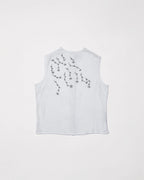 Hand-Embroidered Layered Apron Top - White