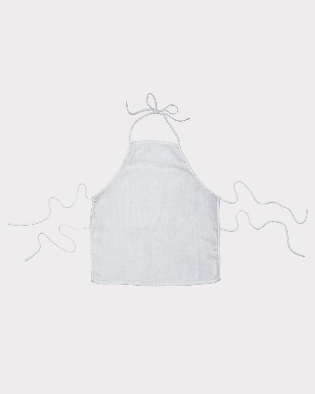 Hand-Embroidered Layered Apron Top - White